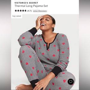 Victoria’s Secret thermal long pajamas XS